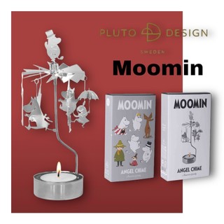 PLUTO Design moomin 姆明/銀色嚕嚕米家族旋轉燭座(附蠟燭)【Aelgmark】