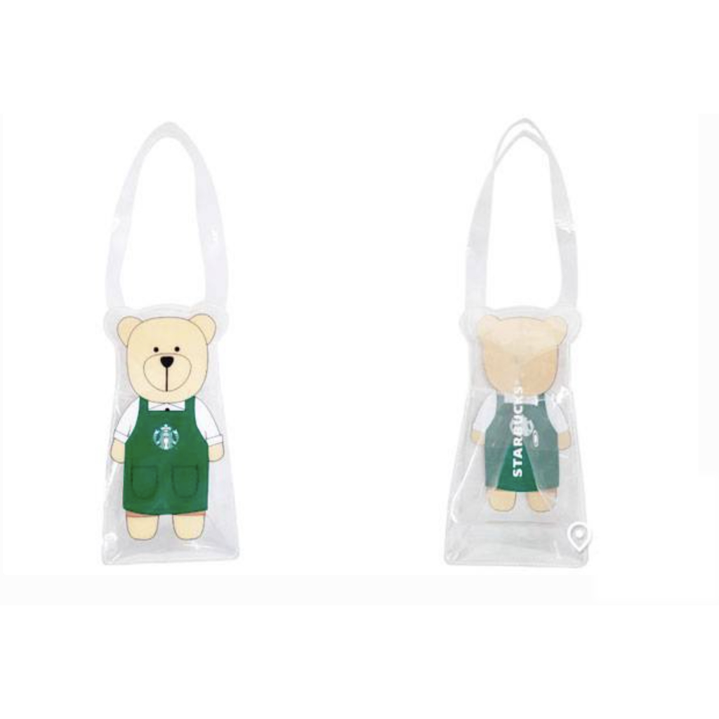 星巴克 透明Bearista隨行杯袋 單杯提袋
