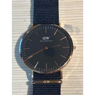 【Daniel Wellington】DW 手錶 Petite Cornwall 32mm寂靜黑織紋錶