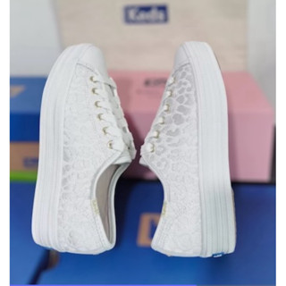 零碼特價Keds聯名款 豹紋厚底小白鞋 休閒鞋