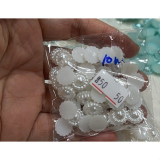 【臺灣現貨速發】0.8元起‘’才料王批發8mm~12mm太陽花半面珠 半面珍珠 珍珠|