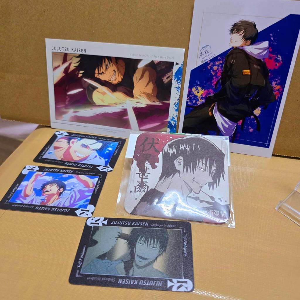 11/17更新 伏黑甚爾明信片 甚爾周邊 甚爾相片 日本原畫 甚爾小卡 甚爾原畫杯墊 伏黑甚爾同人明信片 咒術迴戰