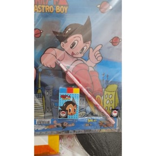 朋友買很久沒用全新原子小金剛ASTRO BOY 10個環保無毒PE手提袋+10個滑鼠墊+10個墊板鉛筆尺橡皮擦550元