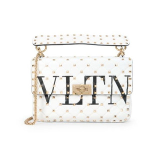 Valentino Rockstud 中款VLTN Spike 鉚釘兩用包 白色