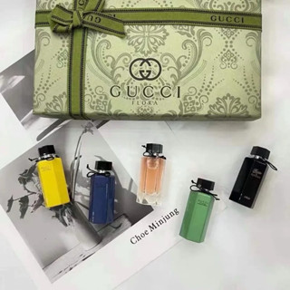 快速免運現貨+預購/🇫🇷Gucci限定款綠盒花之舞香水五件套小樣 禮盒5ml梔子花 晚香玉 木蘭花 柑橘園 黑色殿堂