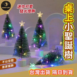 蝦皮隔日到貨【臺灣出貨免運 桌上小聖誕樹】桌上迷你聖誕樹 家用 桌上小裝飾品 聖誕節迷你擺飾 LED 耶誕樹 燈飾