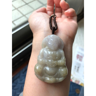 緬甸玉天然A貨翡翠玉墜 糯冰種 黃翡 紫羅蘭 淡紫 觀音 觀世音 觀音菩薩