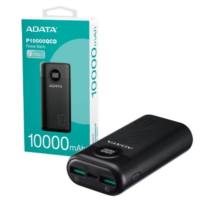 【ADATA 威剛】 行動電源 P10000QCD 10000mAh (黑)