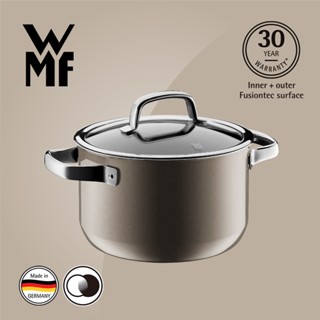 【贈不鏽鋼蒸盤+計時器】德國WMF FUSIONTEC 高身湯鍋20CM 3.7L 棕銅色 (福利品)