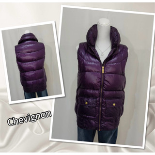 ☀️二手衣倉☀️Chevignon品牌 女款紫色立領羽絨背心L號 AA0061