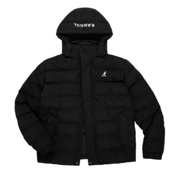 ADOBEU.S. KANGOL 刺繡LOGO保暖鋪棉連帽外套 大童 童裝