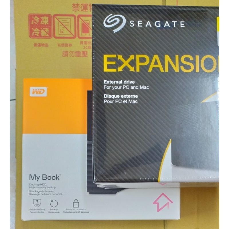 3.5吋 12Tb 16Tb 18Tb WD Seagate One Touch My Book Expansion