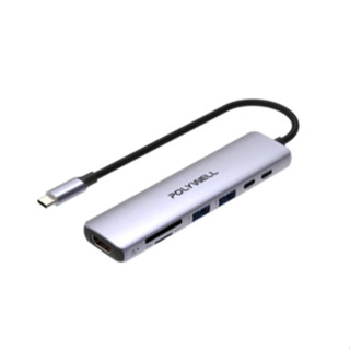 POLYWELL Type-C七合一集線器 HUB 100W PD快充 5G HDMI SD TF