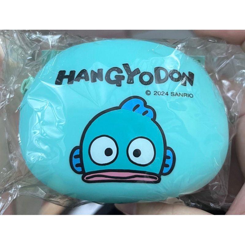 全新/三麗鷗 人魚漢頓_橢圓形矽膠零錢包 醜魚零錢包 漢頓錢包 人魚漢頓零錢包 皮包 零錢包 小收納包 醜魚