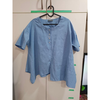 衣櫃出清 OB造型休閒上衣_藍色