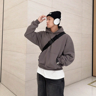 【20ss select】素面短寬內刷毛帽T 情侶帽T 男生帽T 女生帽T 保暖帽t 內刷毛 短版帽T 冬天長袖 上衣