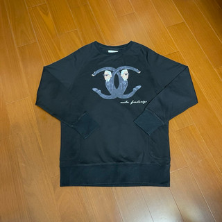 (Size M) Mike Frederigqo MGG.C.D.C 黑色Chanel 大學T 長袖上衣