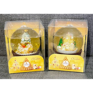 交換禮物🔥金莎2024聖誕水晶球【一組2款雪花球 /金莎巧克力】7-11 金莎聖誕水晶球 耶誕節 雪橇款 白雪橇 雪橇