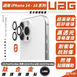 UAG 鈦合金 耐衝擊 高透 鏡頭貼 保護貼 保護鏡 保護蓋 適 iPhone 16 15 14 Pro Max