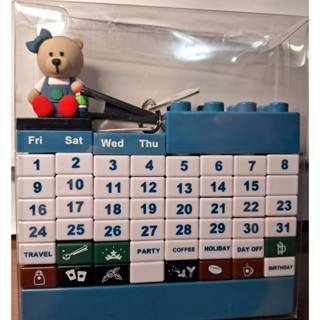 星巴克 starbucks bearista 小熊桌曆 年曆 萬年曆 積木桌曆 25週年(二手良品)星巴克 starbu