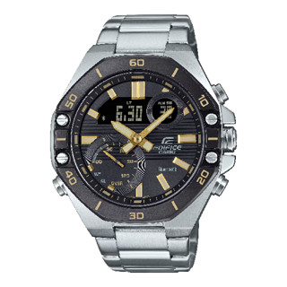 CASIO卡西歐 EDIFICE ECB-10DB-1A9 八角形藍芽賽車雙顯錶 48.5mm
