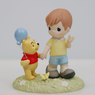 全新二手Precious moments水滴娃娃迪士尼Disney維尼熊聖誕禮物生日禮物瓷器陶瓷擺件 禮品限量款