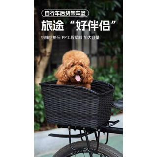 ROCKBROS 自行車後貨架塑膠置物籃 菜籃 無孔洞物品不掉落(附蓋及螺絲包)[02330031]