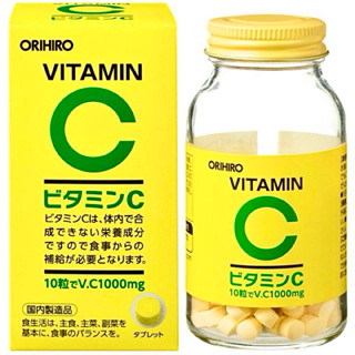 日本ORIHIRO 長效型維他命C 錠（口含片）300錠/檸檬口味 維他命C 咀嚼糖 120粒 日本維生素C咀嚼糖