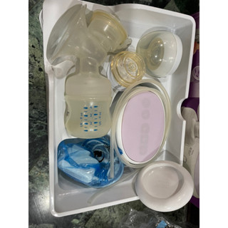 AVENT二手單邊電動吸乳器+2(如圖）贈專用手動握把，密封墊