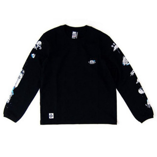 CHUMS 女 女Space Adventure Brushed L/S T-Shirt長袖T恤 黑