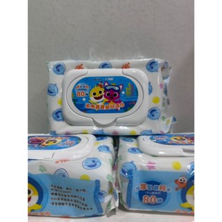 藥師健生活 鯊魚寶寶嬰兒濕巾 80抽 EDI逆滲透純水 不含酒精 無香料 溫和 手口臉適用 臺灣製造