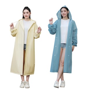 【COMET】17絲磨砂EVA加厚輕便雨衣2入組(時尚雨衣 加厚雨衣 成人雨衣 環保雨衣 便攜雨衣/889856)