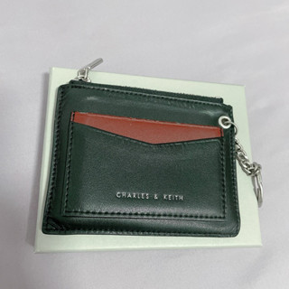 二手Charles & keith 小CK 信封造型票卡夾 零錢包 黑紅撞色 小廢包專屬 小錢包