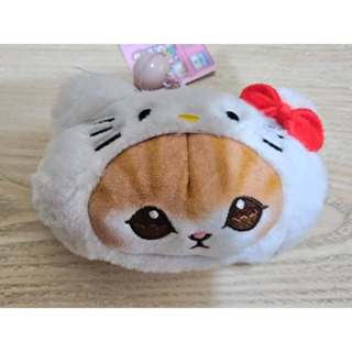 mofusand 貓福珊迪 HELLO KITTY 凱蒂貓 拉鍊式零錢包 收納包 娃娃 玩具 公仔 玩偶 吊飾 鑰匙圈