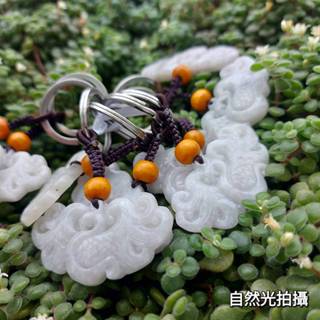 玉 鑰匙圈 翡翠 不鏽鋼🍀吉祥如意 鳳凰手工編織 平安結不鏽鋼鑰匙圈 隨機發貨🍀天然A貨翡翠玉石🍀項鍊手珠手串各式DIY