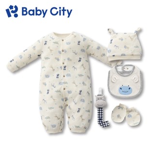 【Baby City 娃娃城】羊毛兔裝禮盒-河馬好朋友