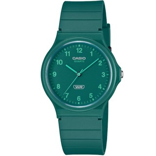 【CASIO】卡西歐中型指標石英錶-綠 MQ-24B-3B 臺灣卡西歐保固一年
