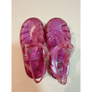 「二手出清」英國Project Jelly juju 兒童果凍撞色涼鞋／童鞋／涼鞋／果凍鞋／海灘鞋