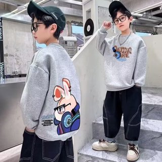 JUSTIN 臺灣現貨 兒童裝男童秋裝衛衣2024新款中大童春季男孩帥氣男童衛衣春秋新款中大童炸街