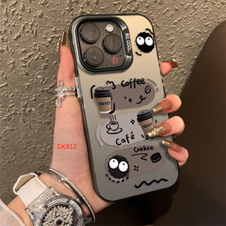 iphone 16 15 14 13 12 Pro Max XR i7 Plus簡約英文咖啡標籤小煤球彩銀防摔手機殼