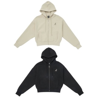 KANGOL 落肩 連帽外套 黑 卡其 女 64521403-