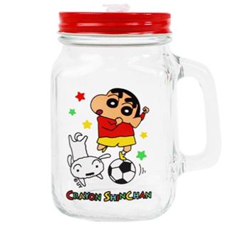 蠟筆小新-玻璃梅森杯450ml