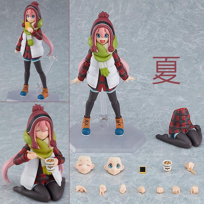 《夏本舖》代理 figma 519 搖曳露營 各務原撫子 美少女 泡麵 帽子 圍巾 背心 手機 野外 活動 元氣 可動