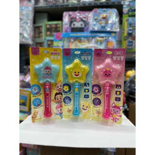 🤍Lai嚴選🤍預購 韓國碰碰狐 鯊魚寶寶 貝貝彬星光魔法棒 投影玩具 Baby Shark 星星造型應援棒 韓國代購