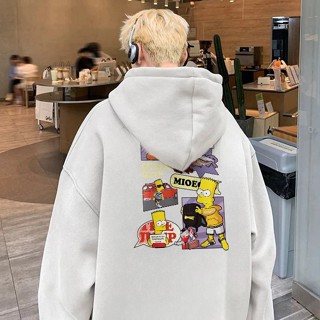 【NOSD】辛普森一家 帽T 男生帽t 重磅 長袖衛衣 黑色帽t 美式高街 oversize 上衣 潮牌帽t 重磅衛衣