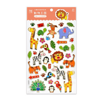 🔝全館免運➕領券再折🉐️正貨新品販售🌈 【風車】FOOD超人 立體造型裝飾趣味貼紙-動物王國