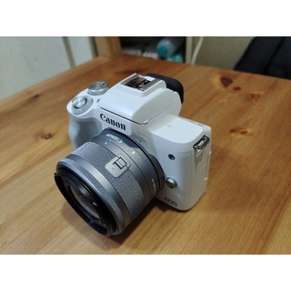 現貨-白色canon eos m50ii ,canon m50 mark ii ,微單眼數位相機,含15-45鏡頭