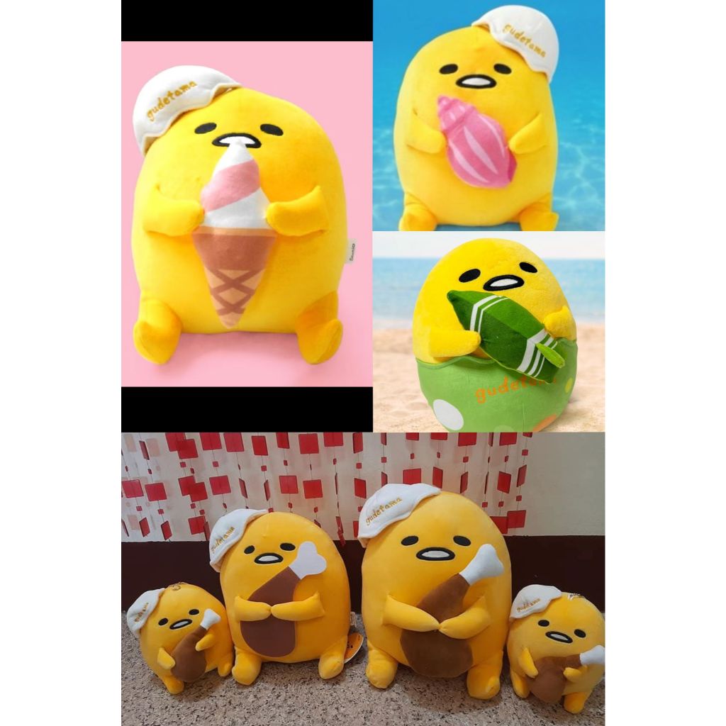蛋黃哥娃娃~ 蛋黃哥抱雞腿~蛋黃哥抱冰淇淋娃娃 蛋黃哥抱枕娃娃 三麗鷗~蛋黃哥抱金牌 抱雞腿蛋黃哥玩偶 珠鏈吊飾 #鳯山