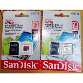 SanDisk 16G microSDHC C10 UHS-I 記憶卡 手機 小卡 轉接卡