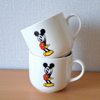 2入迪士尼米奇陶瓷咖啡杯 馬克杯 漱口杯 Disney Mickey Mouse